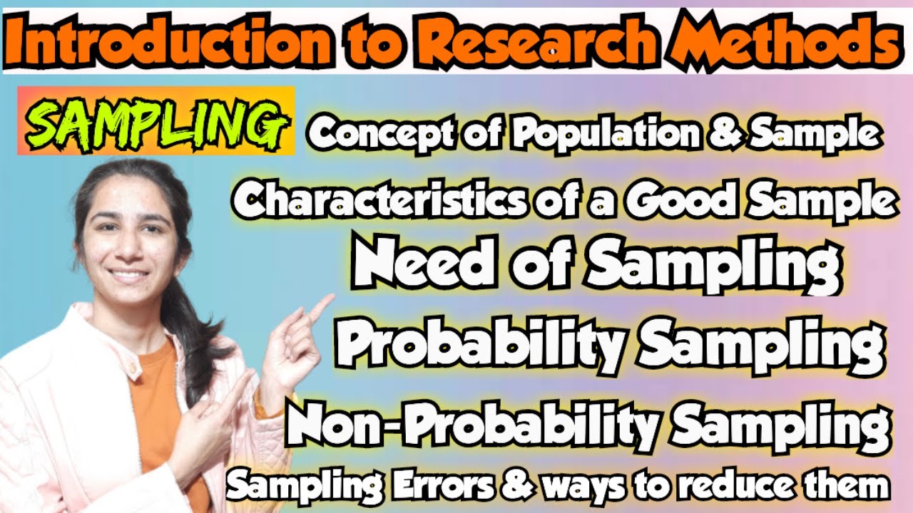 Sampling | Introduction to Research Methods | M.Ed. | UGC NET Education@InculcateLearning