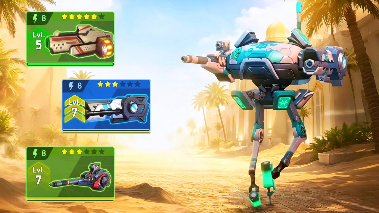 MD with Shotgun 8, Longarm 8, Pulse Cannon 8 - Mech Arena