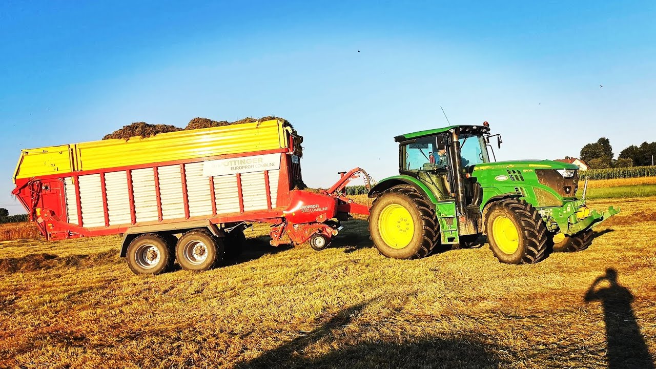 sianokiszonka POTTINGER EUROPROFI 5010 COMBILINE & JOHN DEERE 6140R