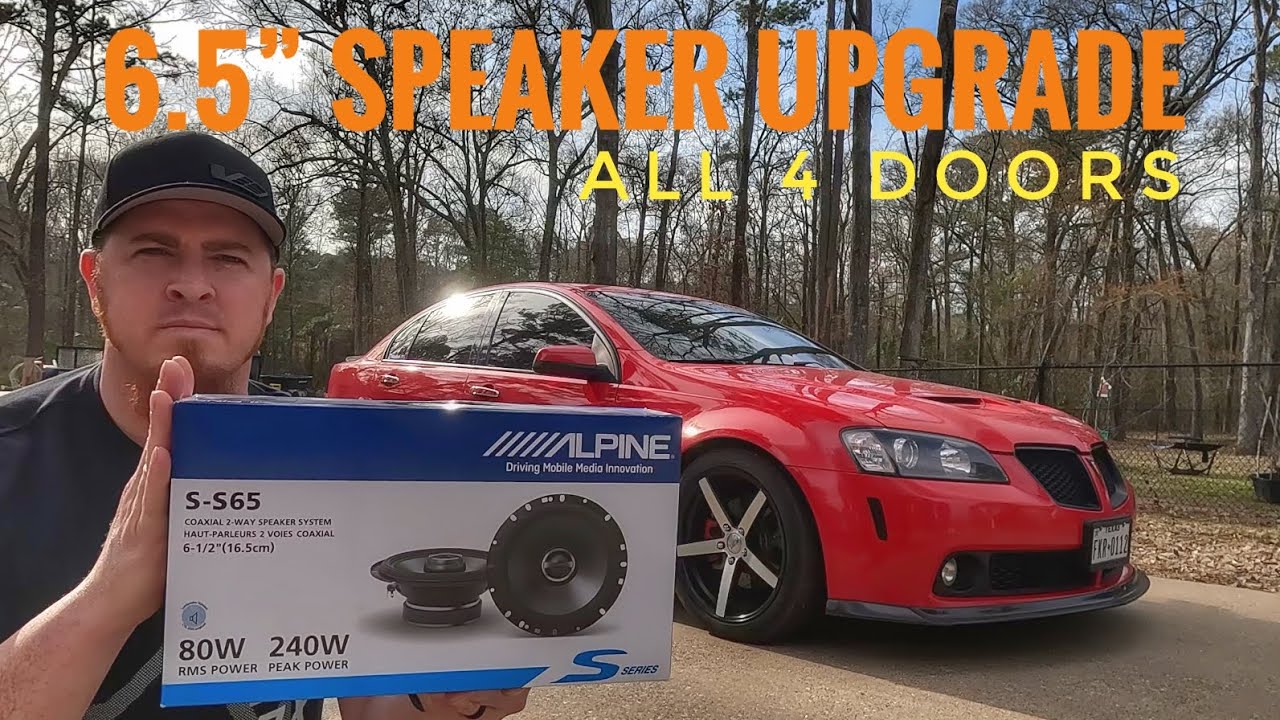 ОБНОВЛЕНИЕ АКУСТИКИ Pontiac G8 | Динамики Alpine S-S65 Type S 6,5 дюйма | Кольца из быстросохнуще...