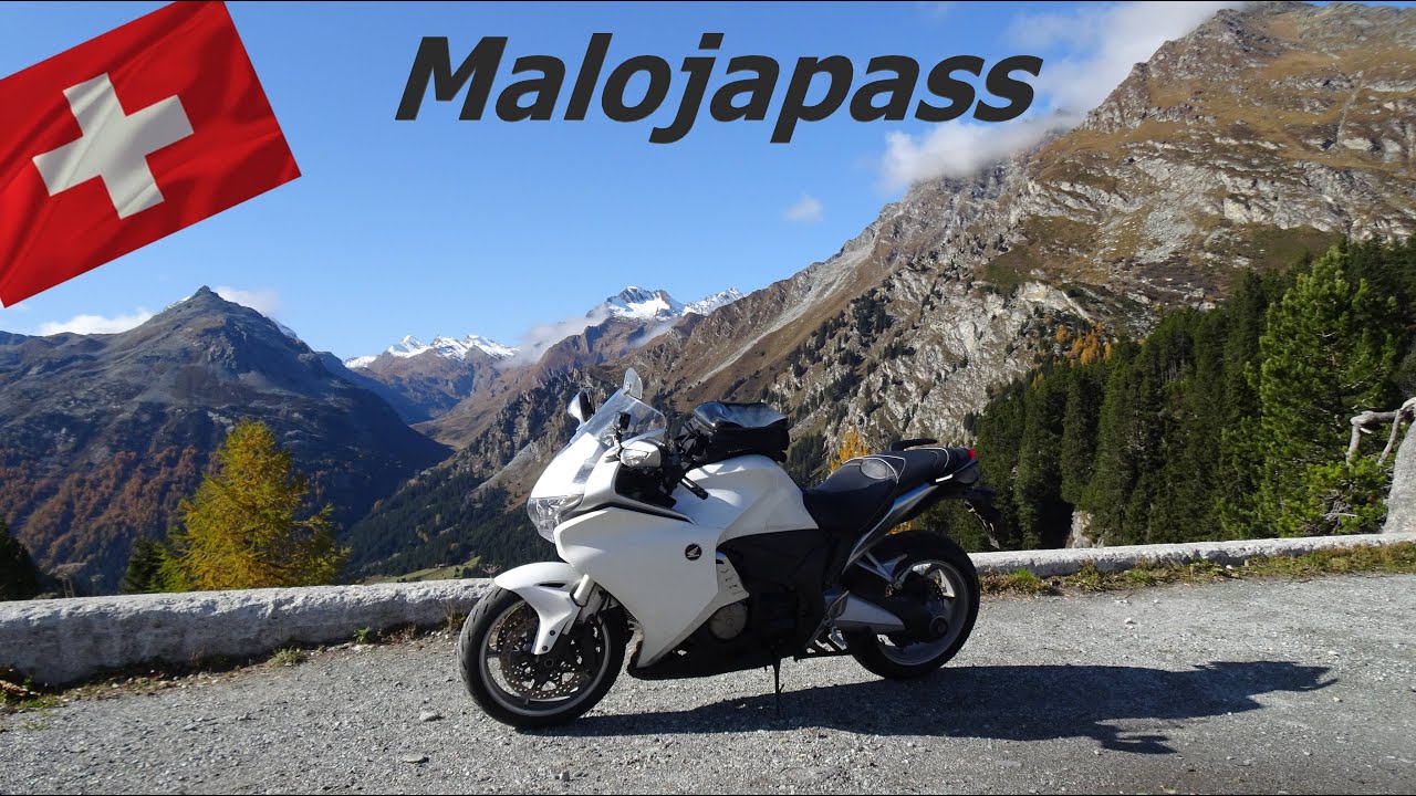 Malojapass mit dem Motorrad, Honda VFR 1200 F, Riding the Malojapass