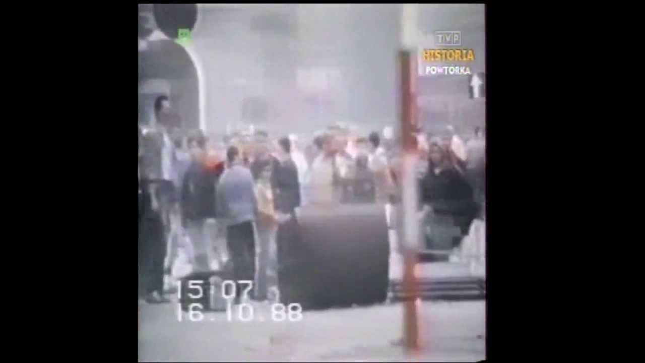 PRL 1988 Gdańsk. Zadyma opozycji z ZOMO