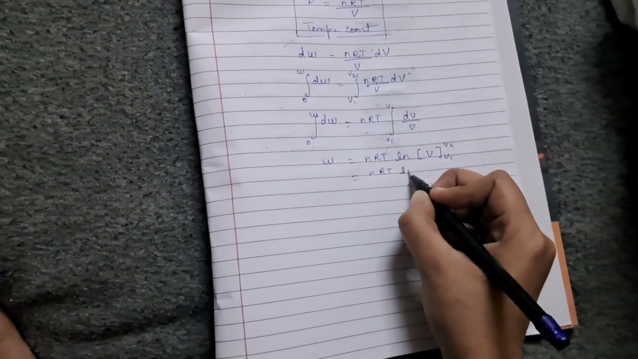 Work done in isothermal process 
