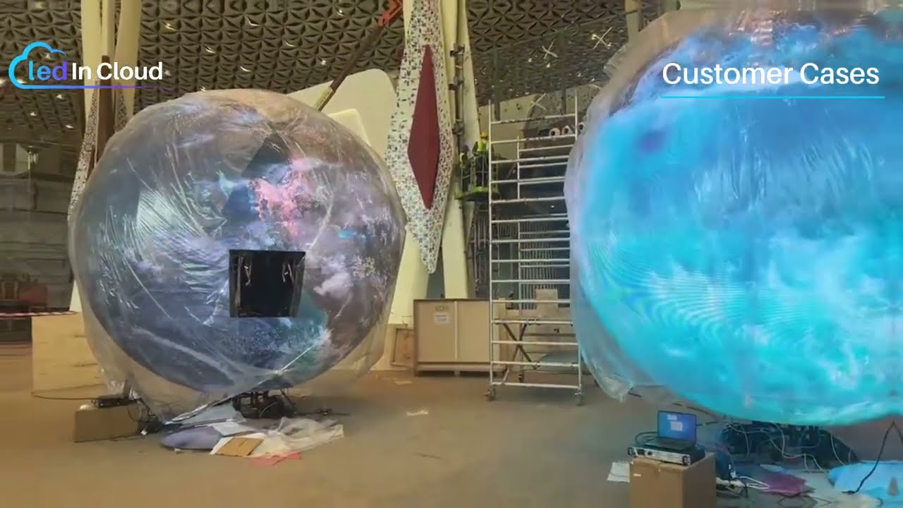 Installing a 4m Indoor Spherical LED Screen | P4 Project on Site