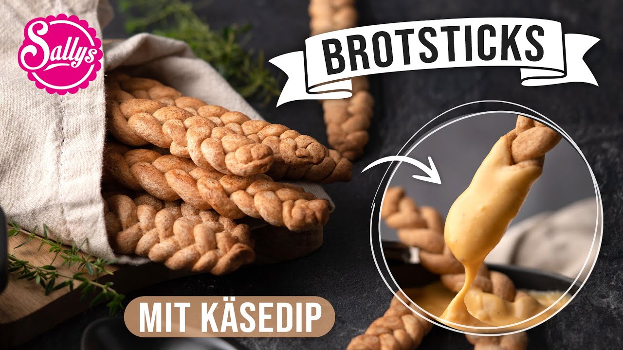 Brotsticks mit Käsedip / Breadsticks / Silvester Snack / Sallys Welt