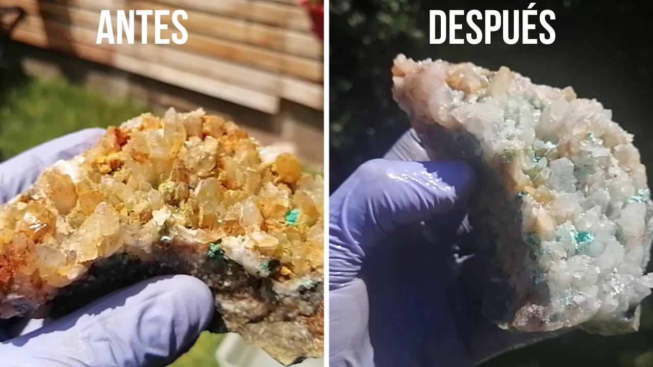 Como Limpiar y Blanquear Cuarzo con Ácido Oxálico - Resultados
