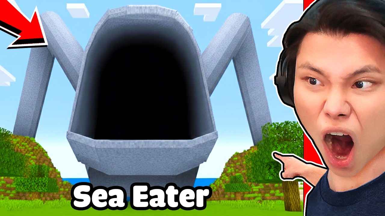 JayGray 24 Giờ Sống vs Sea Eater Siêu To Khổng Lồ😱🌊Thử Thách Thủy Quái Đại Dương Trong Minecraft