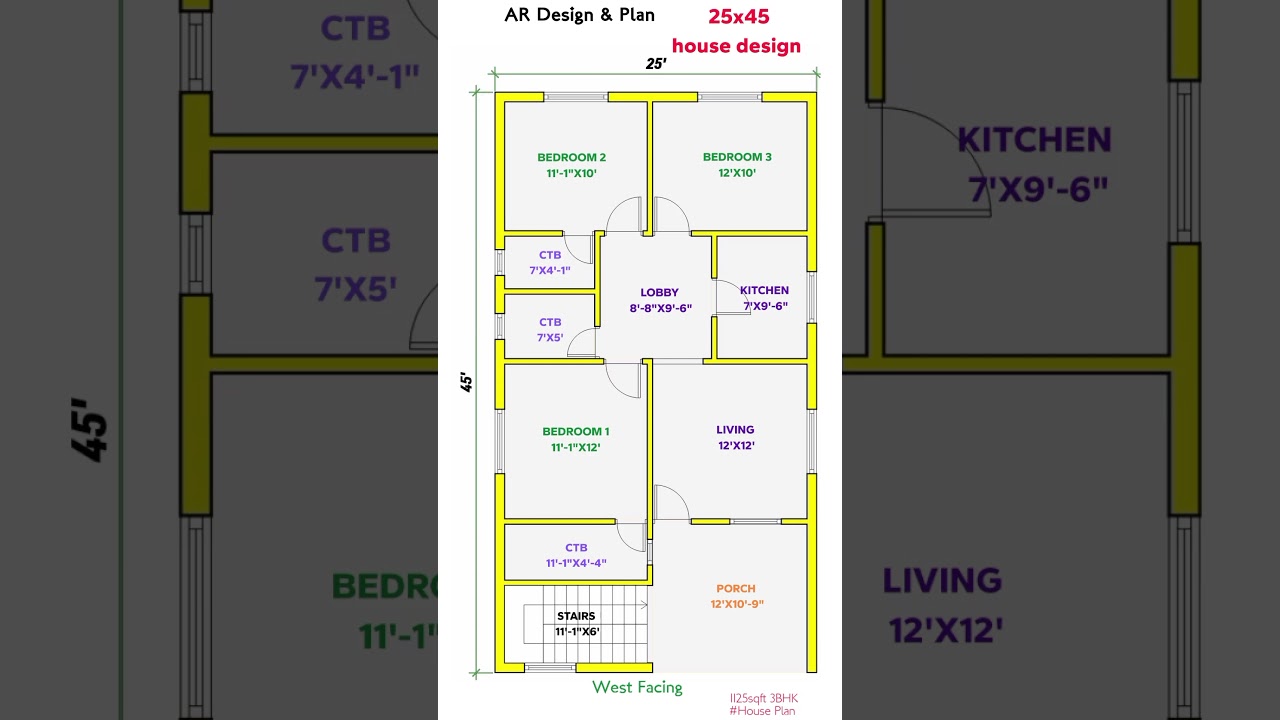 25x45 House plan #20x40 #housedesign #home #20x45 #homedesign #house #houseplan