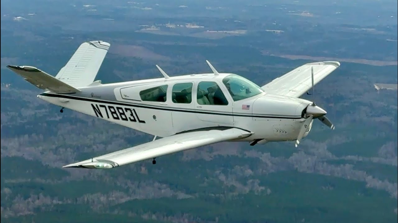 V-35 Bonanza (1966). Over central NC. 24 Jan 2026. Video shot from a 1946 Cessna 140
