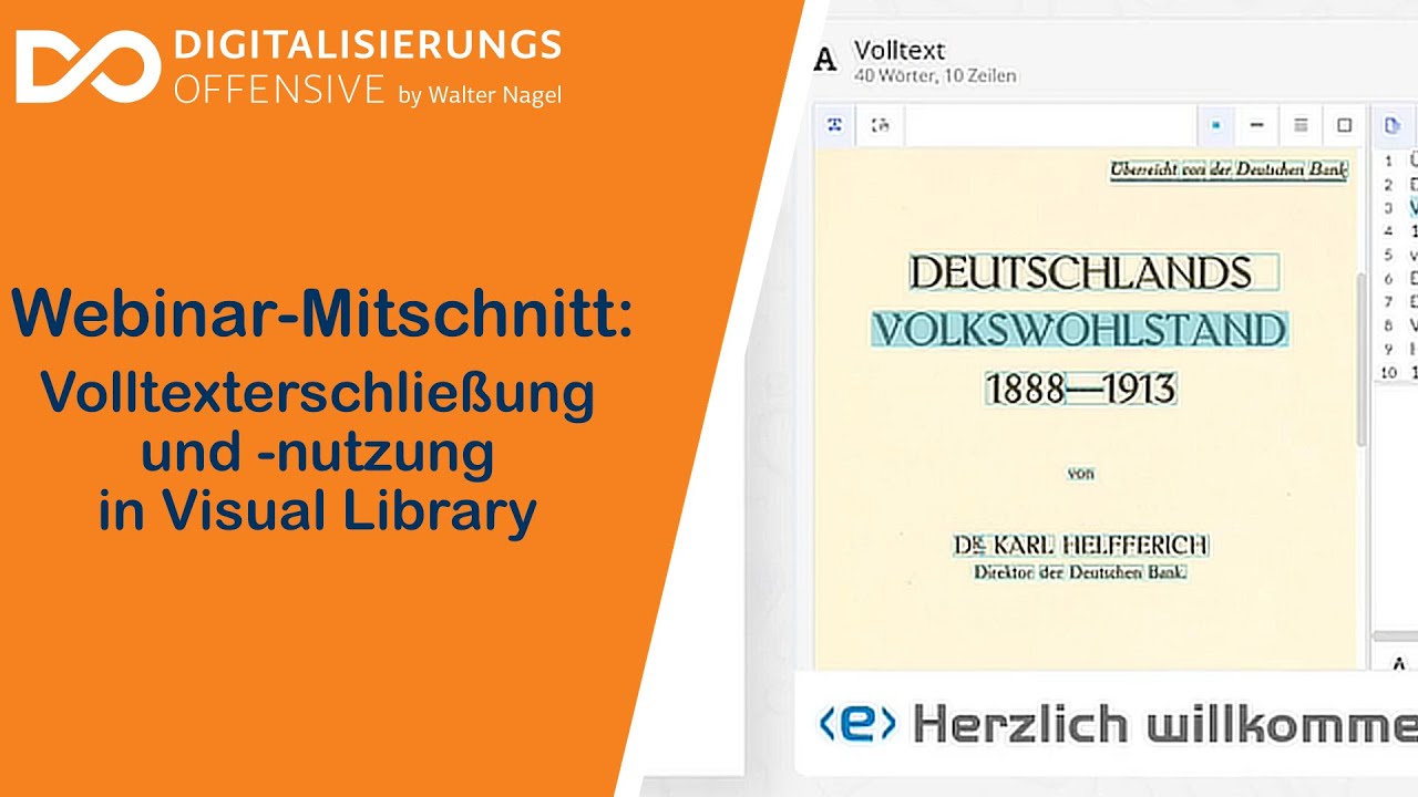 Verschiedene Wege der Volltexterschließung- und nutzung in Visual Library