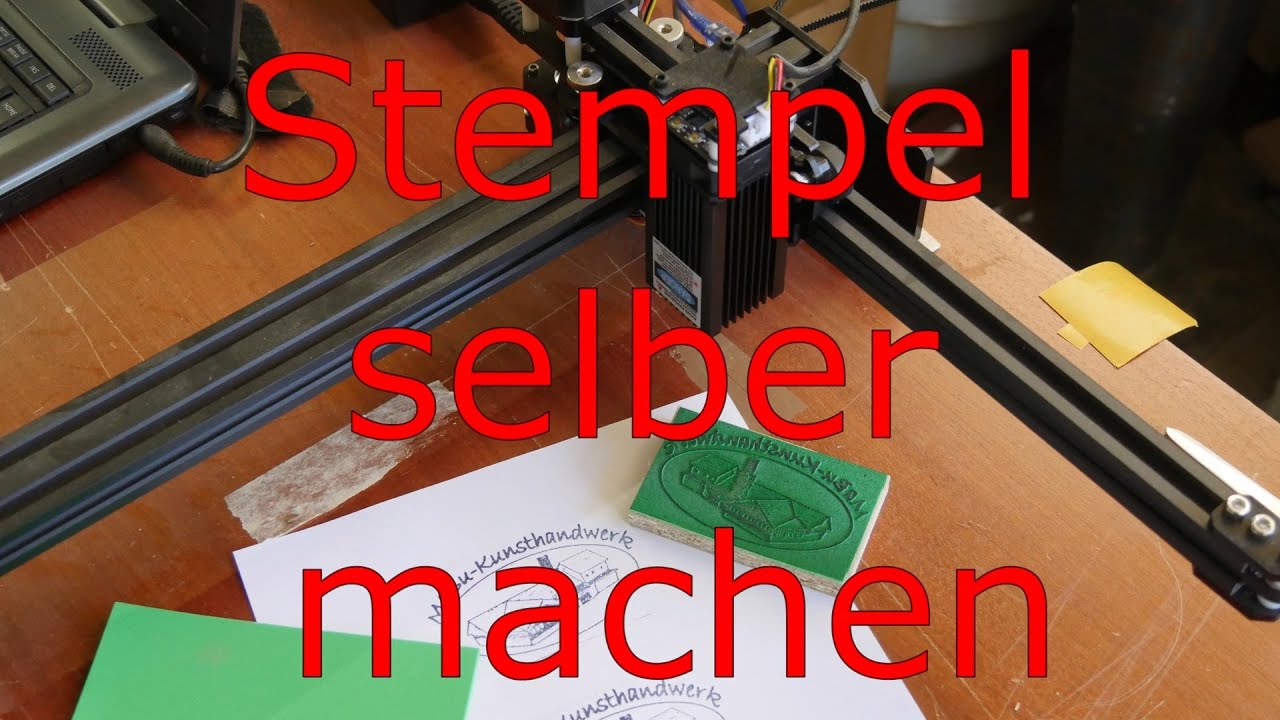 Stempel selber machen mit Dioden Laser und Moosgummi anstatt Lasergummi Stempelgummi
