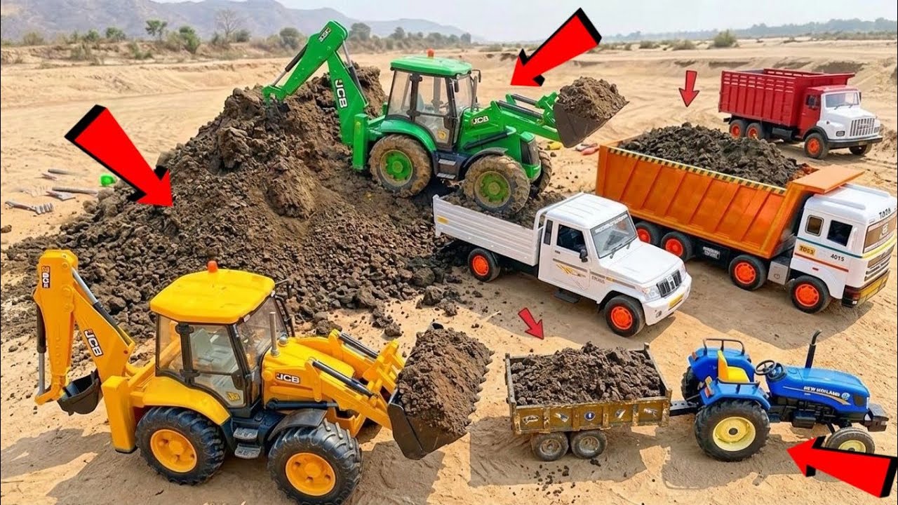 jcb 3dx loading sand mahindra tractor swaraj tractor hmt tractor tata mini tata tipper ? jcb cartoon