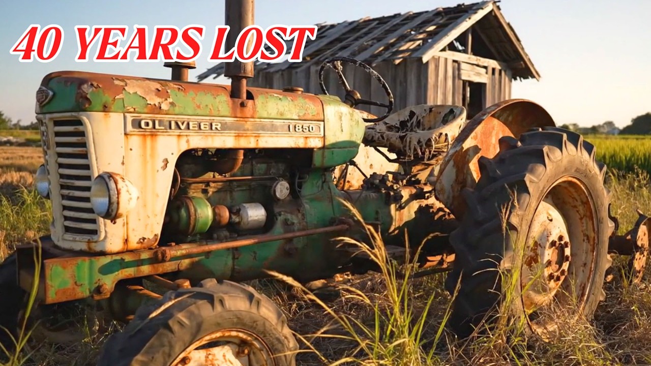 40 Years Abandoned Oliver 1850 — Can This Rusty Tractor Run Again?