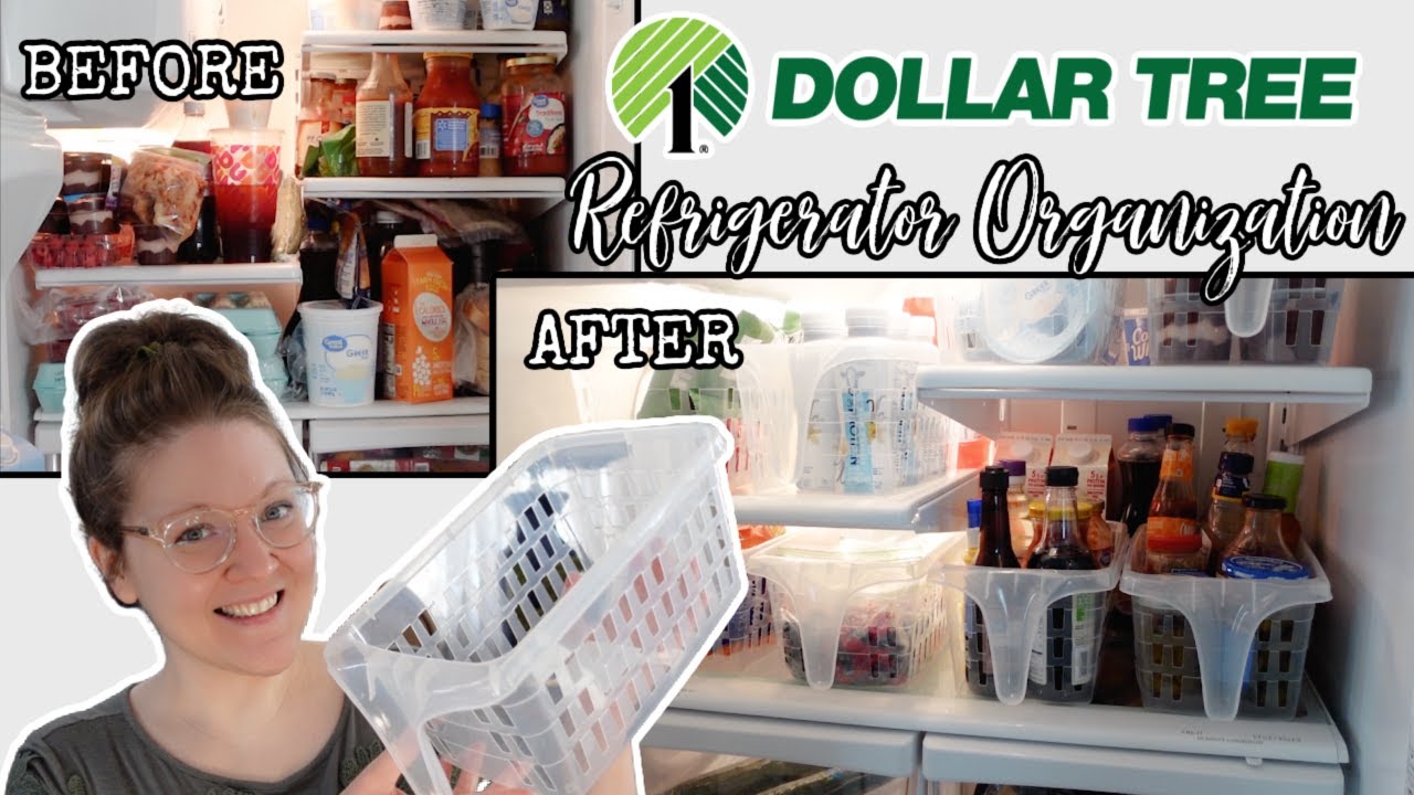 DOLLAR TREE REFRIGERATOR ORGANIZATION | NEW BINS | BEFORE & AFTER | APRIL 2021!
