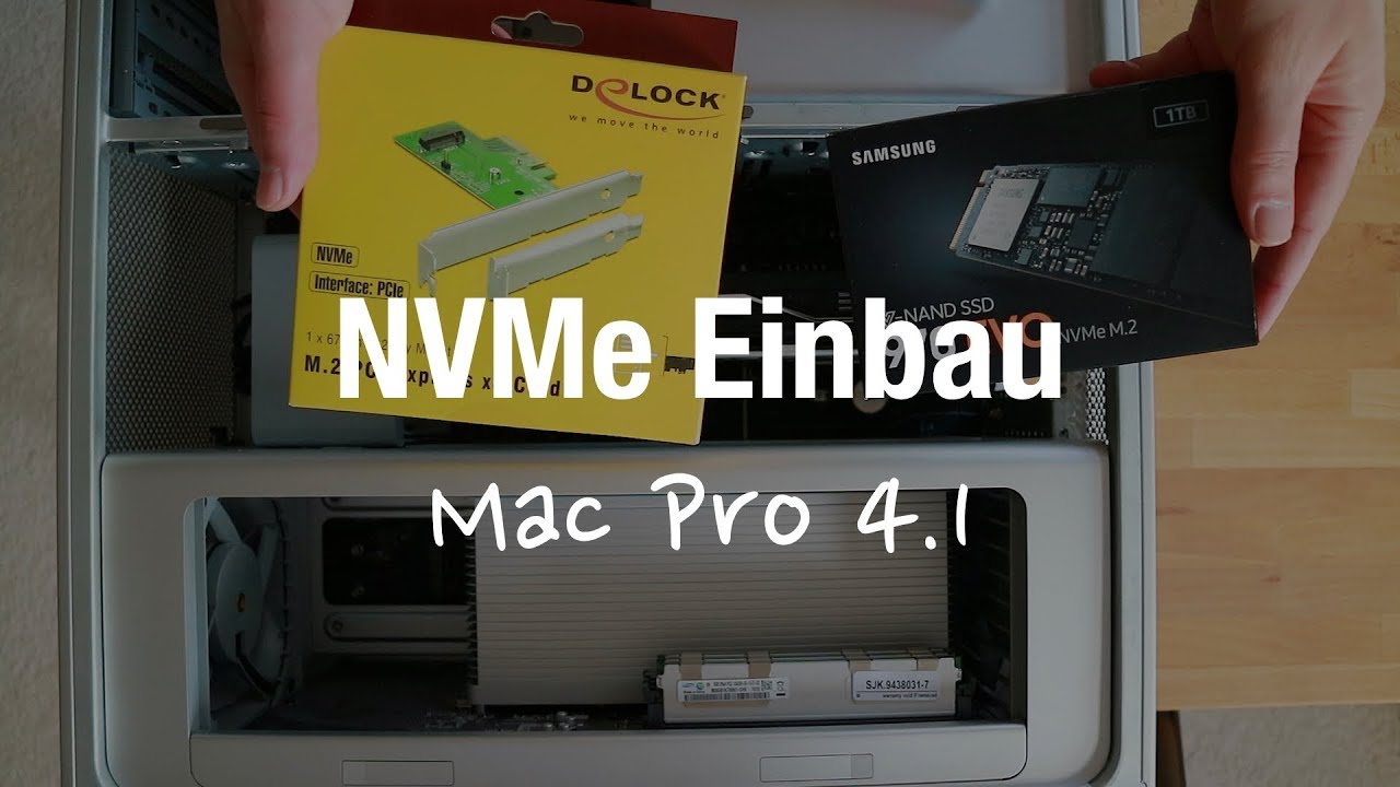 Mac Pro 4.1 und 5.1 mit NVMe M.2 SSD aufrüsten (Mojave Neuinstallation)