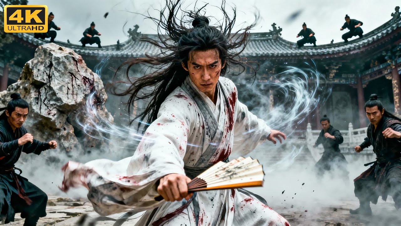 Тихий учёный превращается в хладнокровного убийцу — веером убивает десять мастеров!