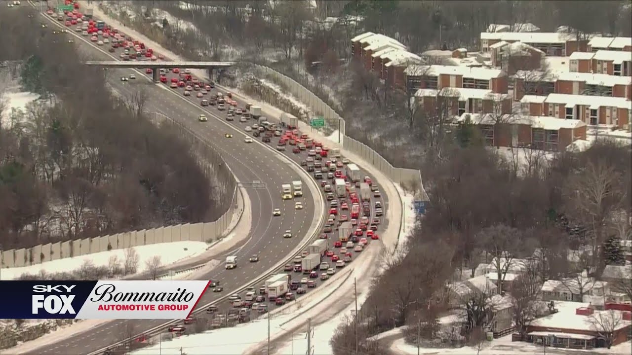Aerial tour: Snow stranglehold still strong on St. Louis-area highways