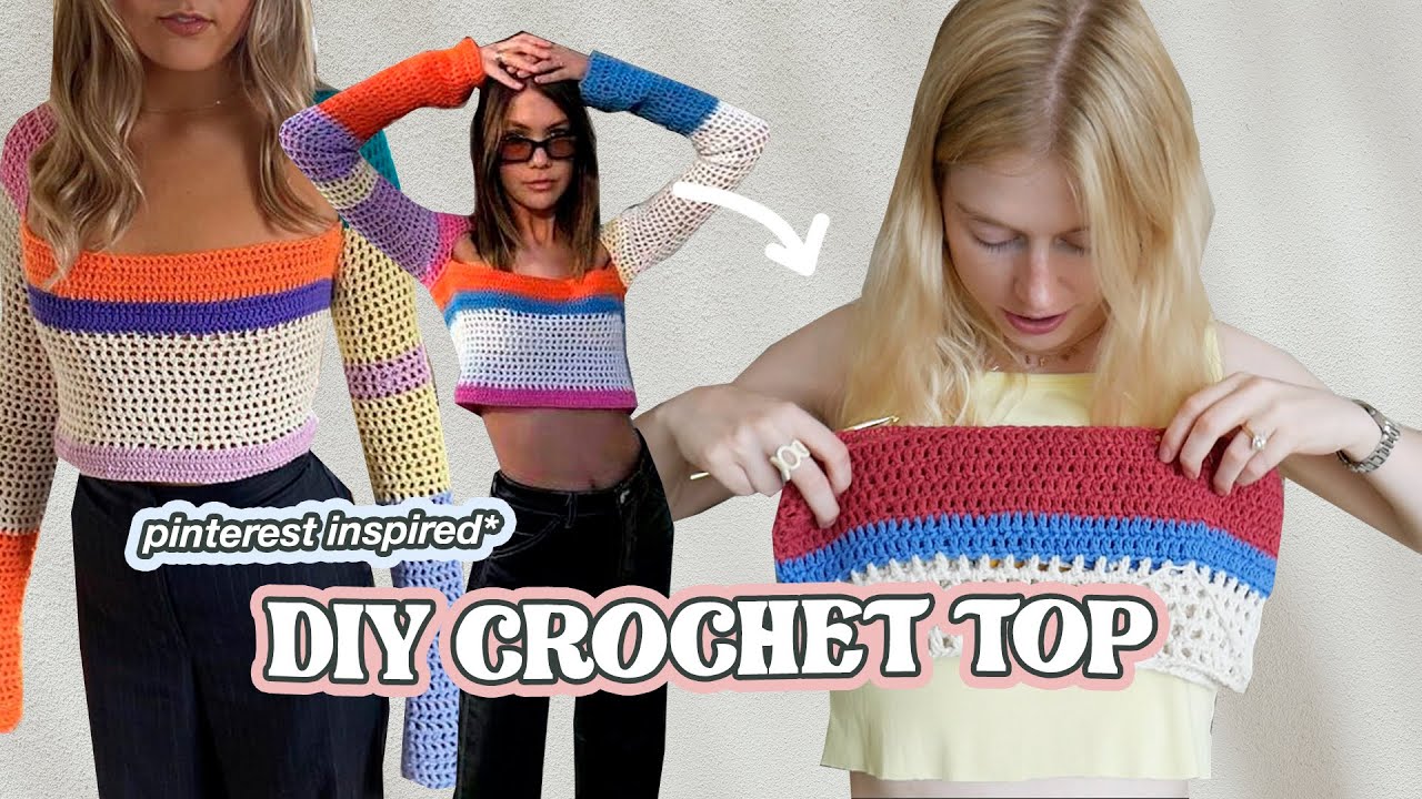 DIY Pinterest inspired crochet top ✨