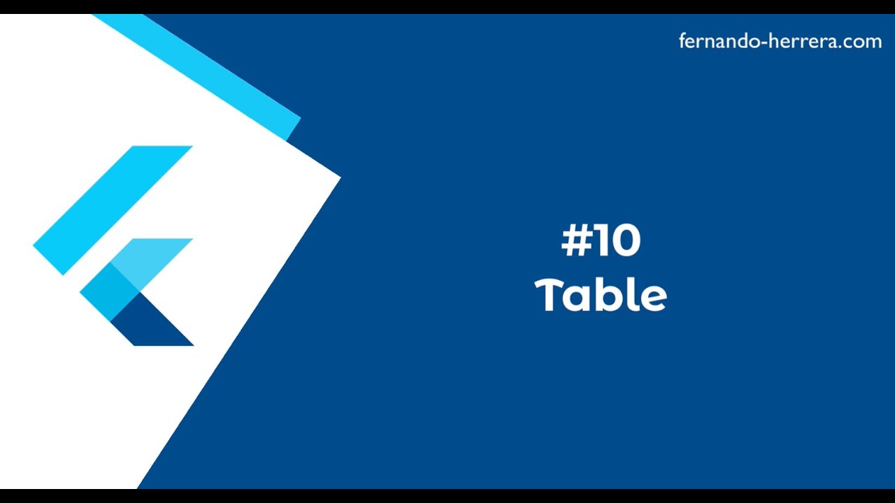Table - Widget de la Semana