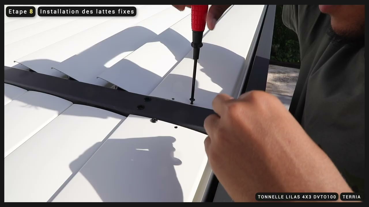TUTORIEL NOTICE DE MONTAGE TONNELLE BIOCLIMATIQUE LILAS