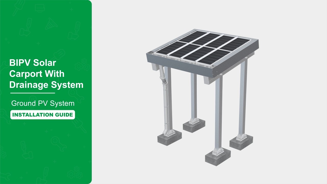 Mibet BIPV Solar Carport Installation Guide | Waterproof & Drainage System