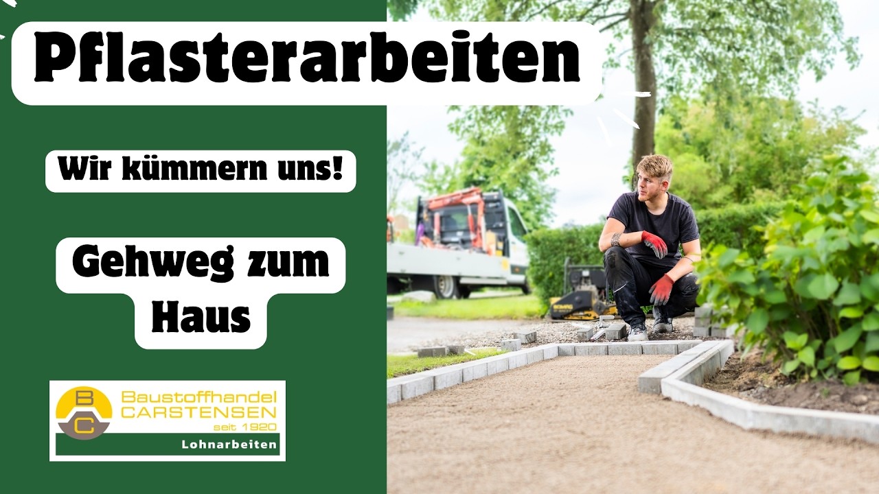 Pflasterarbeiten: Gehweg zum Haus