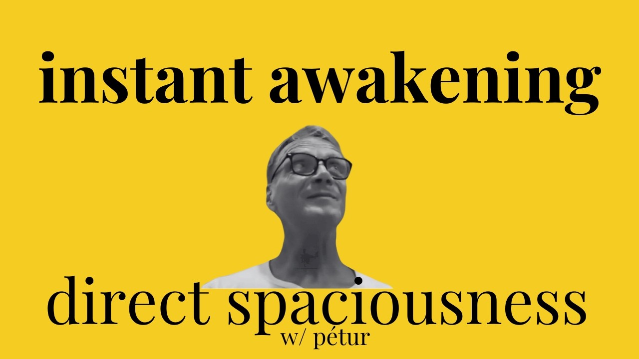 Direct Spaciousness of end of seeking Instant Awakening session w/ P&eacute;tur  #nonduality #awakening