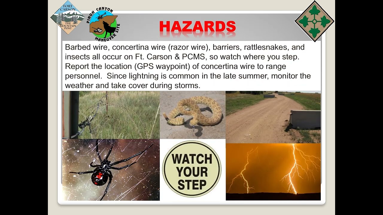 Fort Carson & Pinon Canyon Maneuver Site Recreation Safety Brief