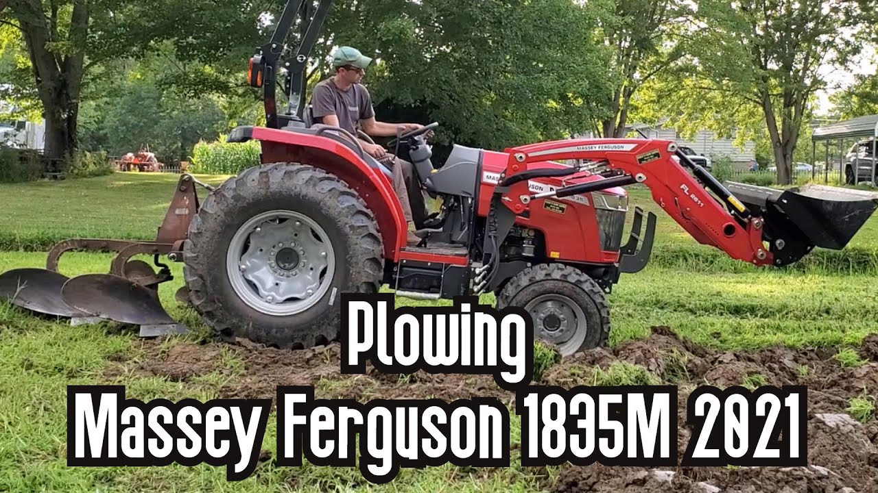 Plowing With The 2021 Massey Ferguson 1835 M - Two Bottom Dearborn Plows