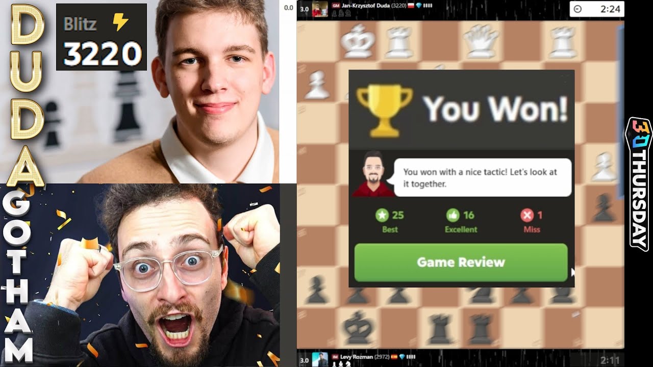 IM GothamChess CRUSHED!!! GM Jan-Krzysztof Duda