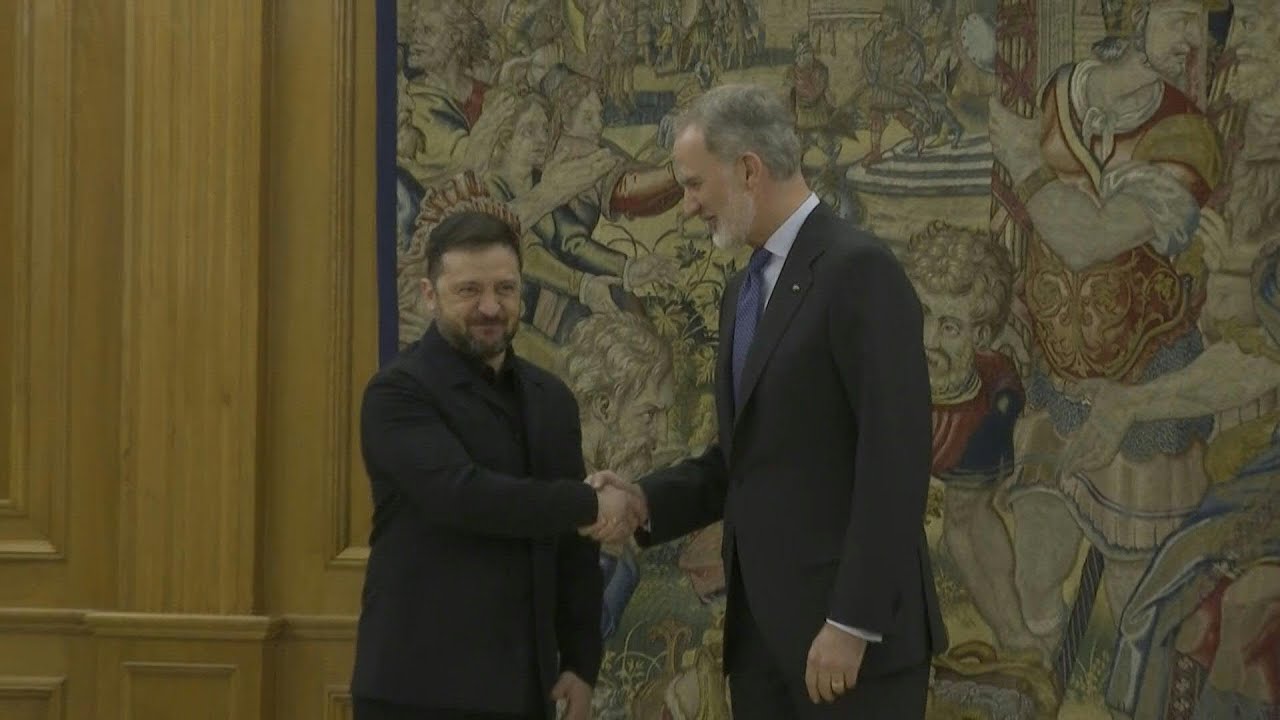 Ukraine's Zelensky meets Spanish King Felipe VI in Madrid | AFP
