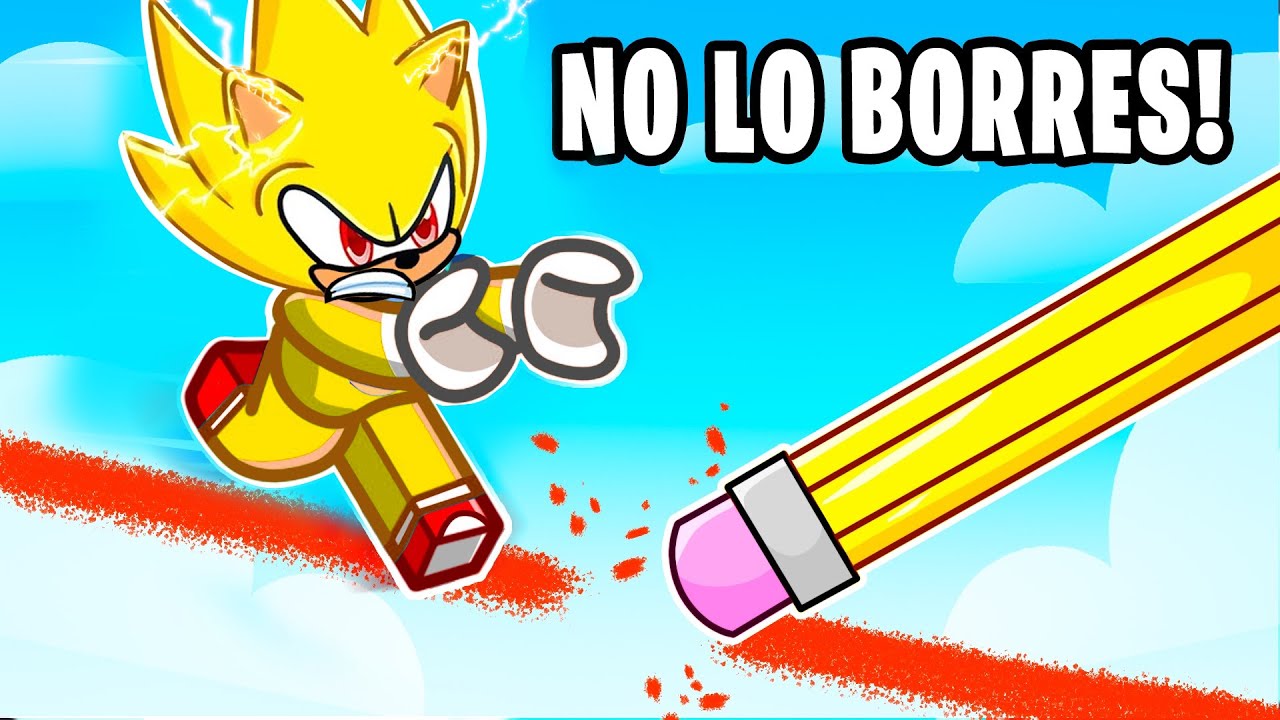 Me Converti en SUPER SONIC en DIBUJA PARA SOBREVIVIR en ROBLOX!