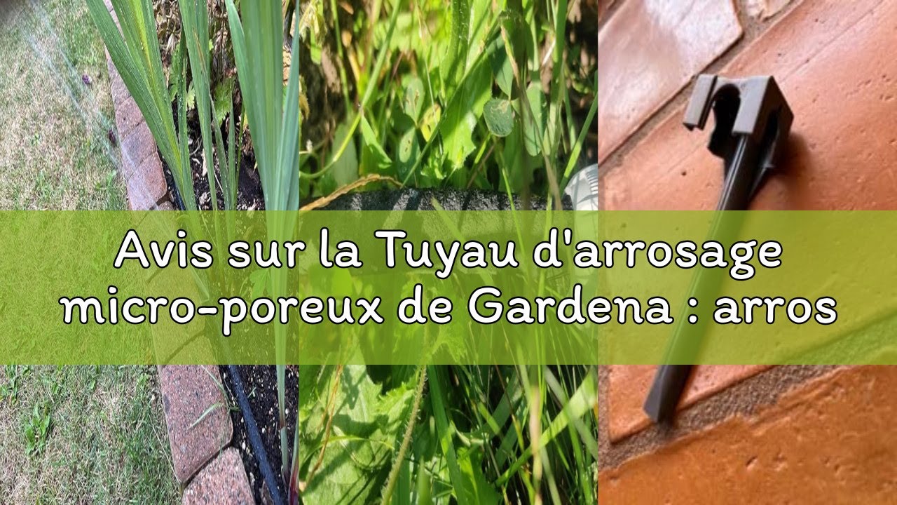 Avis sur la Tuyau d'arrosage micro-poreux de Gardena : arrosage à économie d'eau pour les rangées de