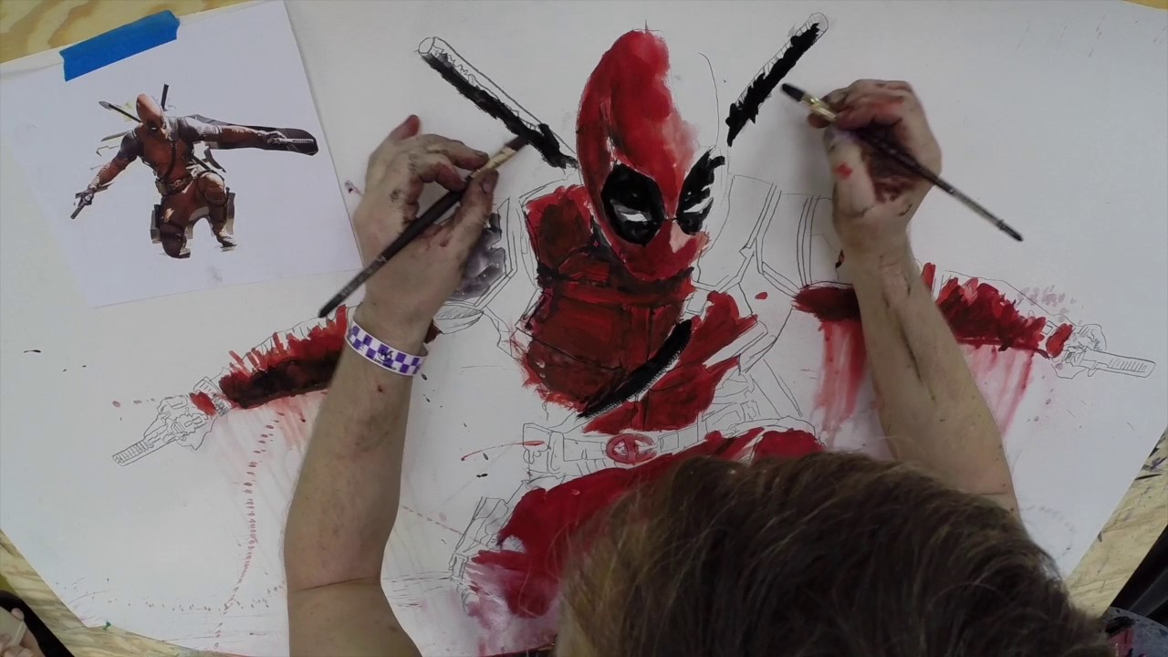 ROB PRIOR'S UNCUT TWO-HANDED DEADPOOL SPEED ART