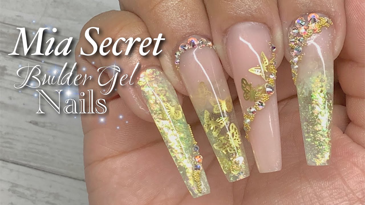 🦋 Mia Secret Builder Gel Nails | Butterfly Nails | How To Builder Gel Nails