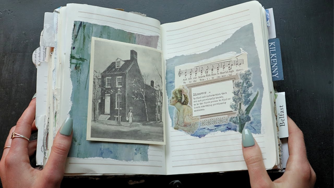 ASMR Flip Through My Travel Journal With Me! 🧳🇮🇪(irish whispers, page flipping & tracing)
