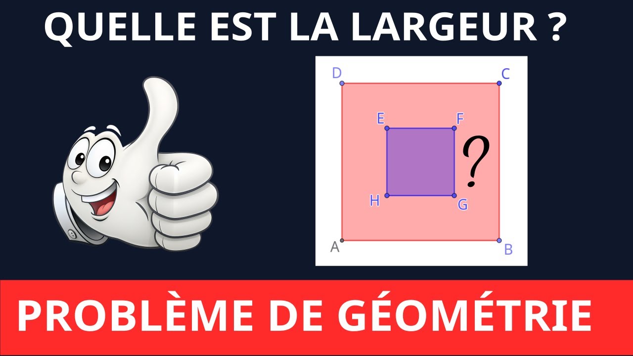 Quelle est la largeur de la bande autour du carré bleu ?
