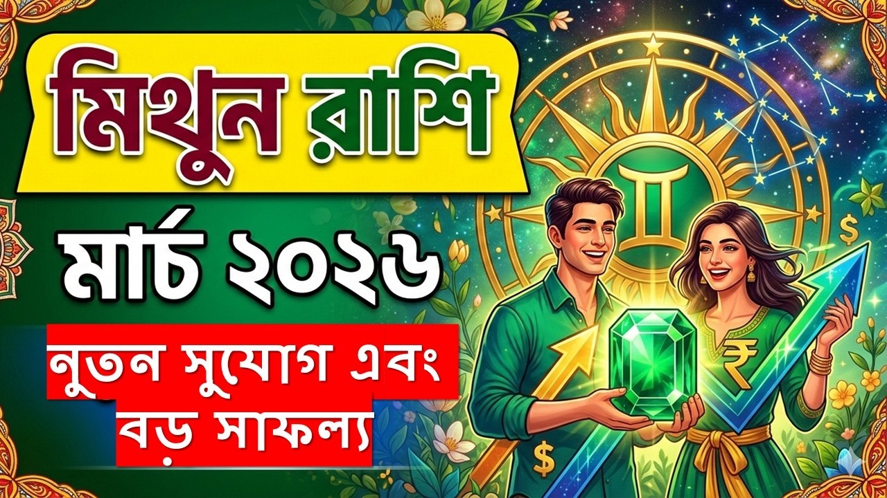 মিথুন রাশি মার্চ ২০২৬: ১১ মার্চের পর ভাগ্য বদলাবে! | Gemini March 2026 Horoscope Bengali