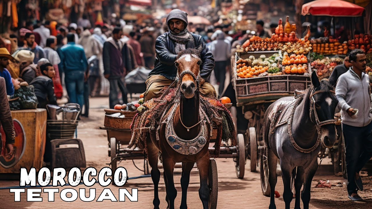 Tetouan Morocco - Walking Tour Of OLD TOWN/MEDINA 4K HDR