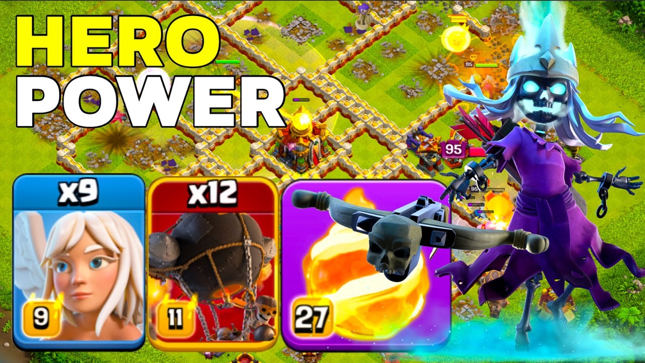 Warden Walk Fireball & Queen Charge: TH16 Rocket Balloon Legend League Attacks!