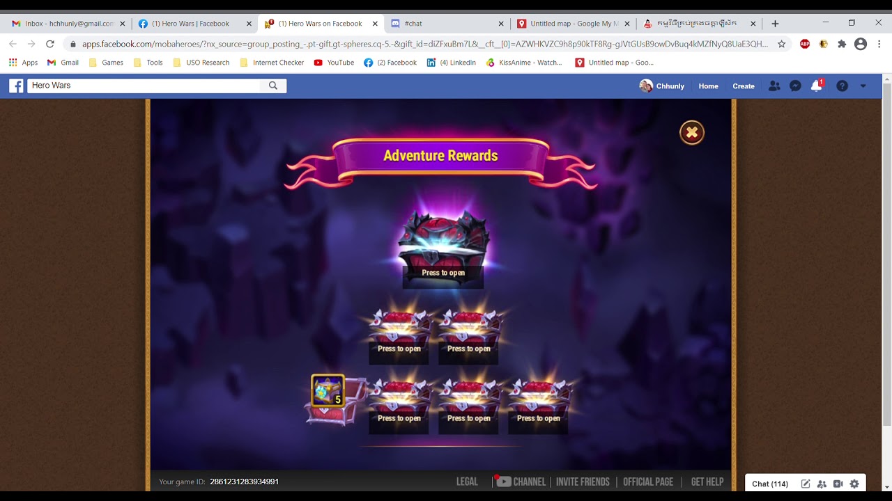 Hero Wars [FB] - Adventure Rewards for The Great Storms Event