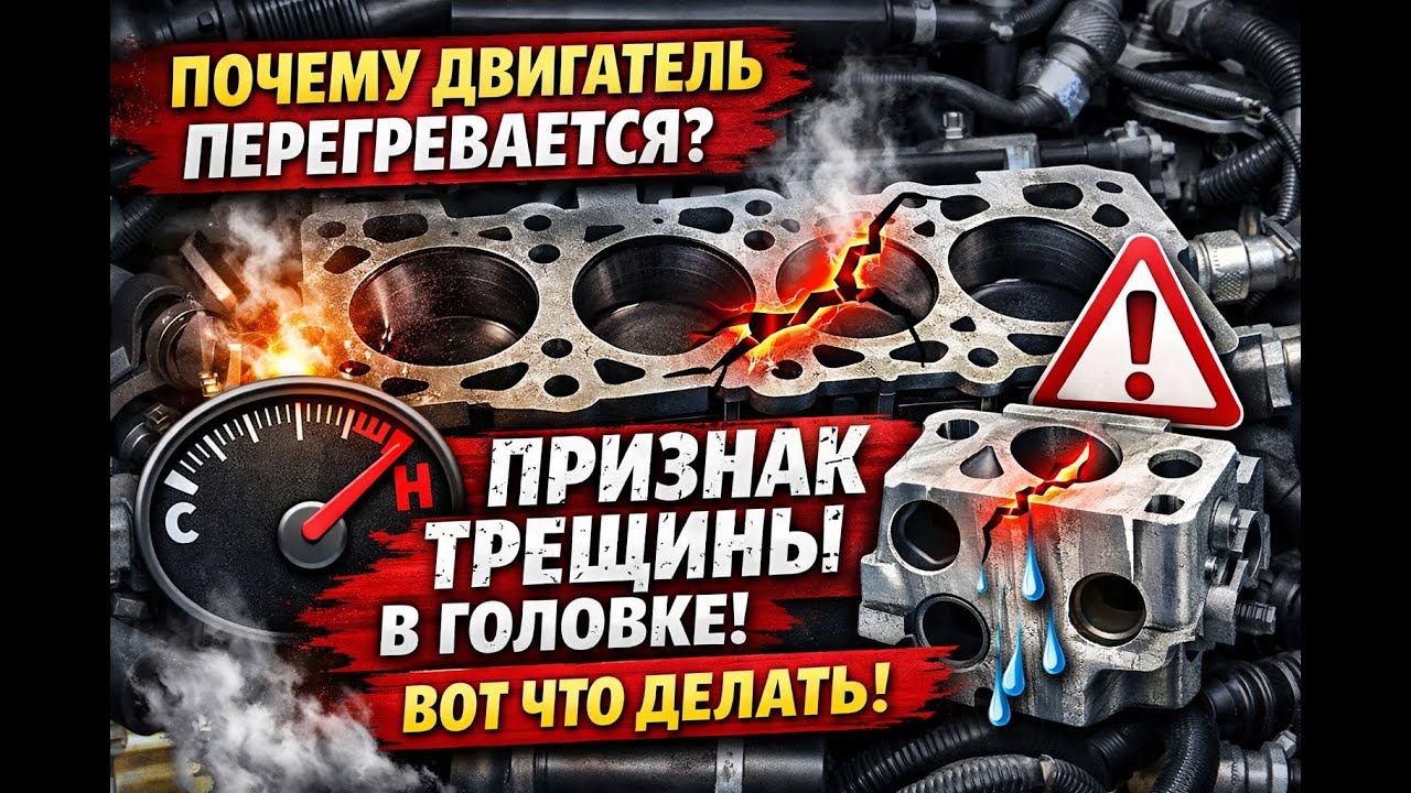 Почему двигатель перегревается? Признак трещины в головке
