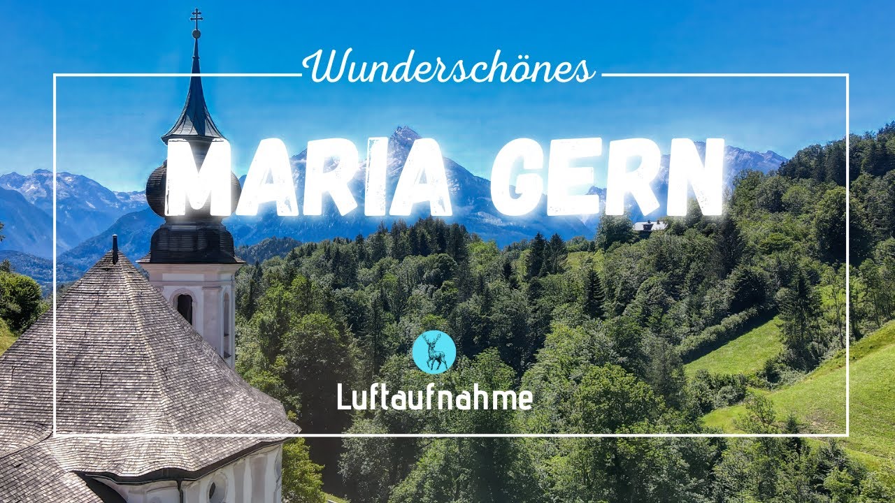 Wallfahrtskirche Maria Gern/Berchtesgaden, mit Blick auf den Watzmann.