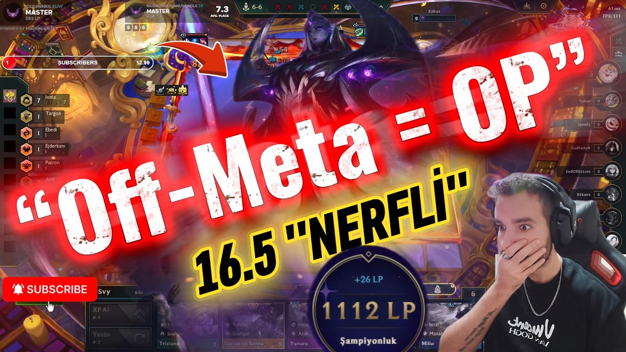 1100 LP YAPAN ''NERFLİ'' COMP YERSEN!! HİGHELO LOBİLER  | SET 16 TFT