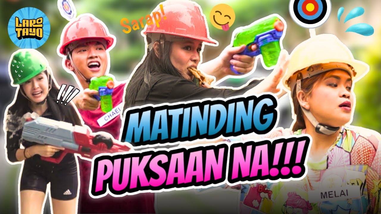 PUKSAAN Sa BASAAN! 💦🔫 Sa Sobrang DANAS, May Nadapa at Kumain ng Chicharon?! 😋 | LARO TAYO!