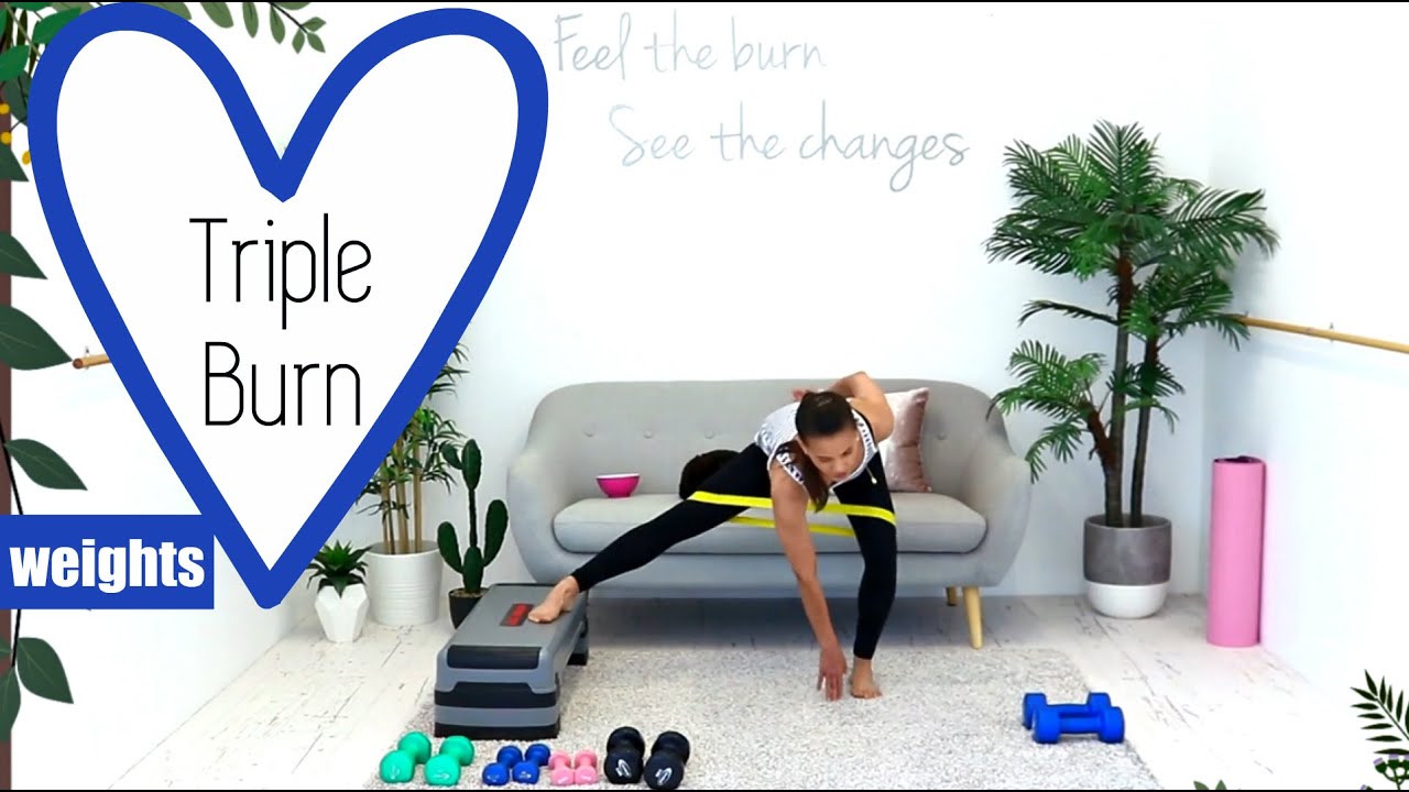 Resistance Band and Weights Workout BARLATES BODY BLITZ Triple Burn Weights