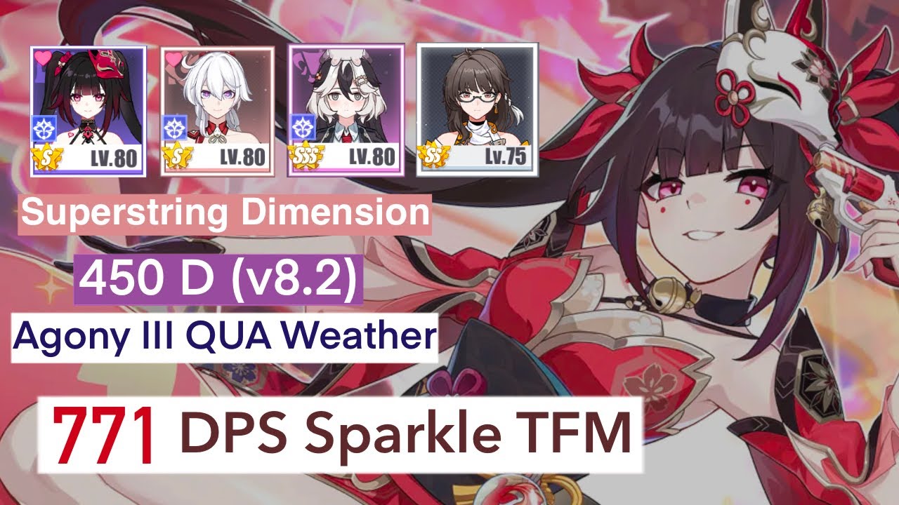 Hi3 v8.2 Abyss Agony III 771 Points &mdash; S0(I) Sparkle TFM DPS (w/ FWS, VB + DS)