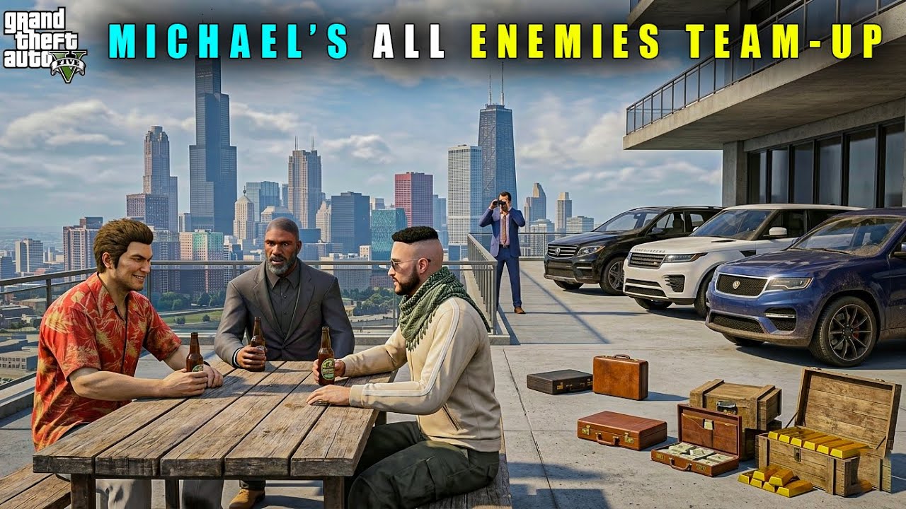 GTA 5 : MICHAEL'S ALL ENEMIES TEAM-UP TO KILL MICHAEL || BB GAMING