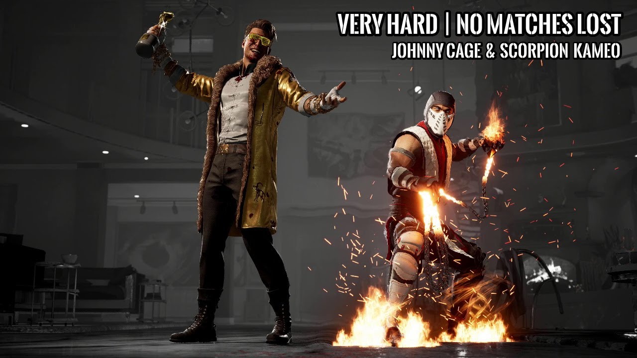 MORTAL KOMBAT 1 | JOHNNY CAGE & Scorpion Kameo | VERY HARD | No Matches Lost | 4K 60FPS
