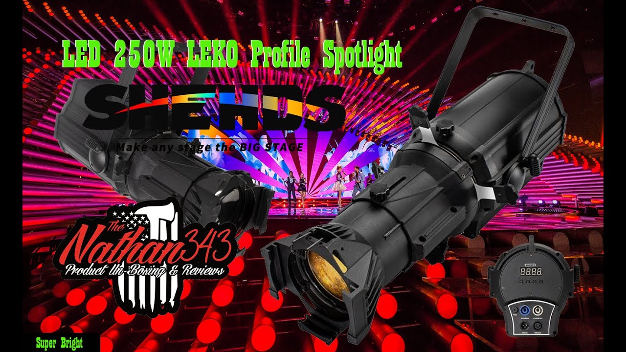 Shehds LED 250W LEKO Profile Spotlight RGBW or Cool White